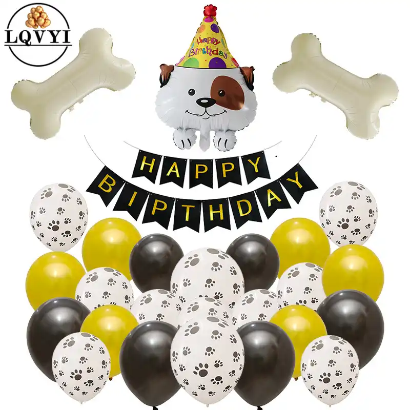 26pcs/lot cute dog paw latex balloons animal theme party decor