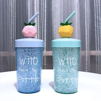 400Ml Water Bottle Summer Fruit Plastic Straw Stirring Ice Cup Oortable Straw Crushed Ice Cup Water Bottle Ladies Cup
400Ml Water Bottle Summer Fruit Plastic Straw Stirring Ice Cup Oortable Straw Crushed Ice Cup Water Bottle Ladies Cup