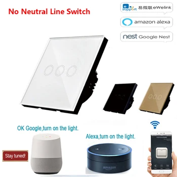 T4EU1C EU/UK 1/2/3 Gang Ewelink Wifi Smart Wall Light Switch Works with Alexa & Google Home & IFTTT Wifi 2.4ghz & 433mhz RF
T4EU1C EU/UK 1/2/3 Gang Ewelink Wifi Smart Wall Light Switch Works with Alexa & Google Home & IFTTT Wifi 2.4ghz & 433mhz RF