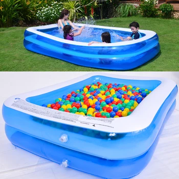 110/128/155CM Rectangular Inflatable Swimming Pool Thicken PVC Paddling Pool Bathing Tub Outdoor Summer Swimming Pool For Kids
110/128/155CM Rectangular Inflatable Swimming Pool Thicken PVC Paddling Pool Bathing Tub Outdoor Summer Swimming Pool For Kids