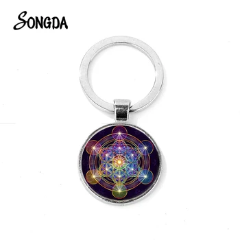 SONGDA Metatron Cube Magic Hexagram Keychain Sacred Geometry Chakra Spiritual Life Flower Glass Time Gems Key Ring Car Llaveros
SONGDA Metatron Cube Magic Hexagram Keychain Sacred Geometry Chakra Spiritual Life Flower Glass Time Gems Key Ring Car Llaveros