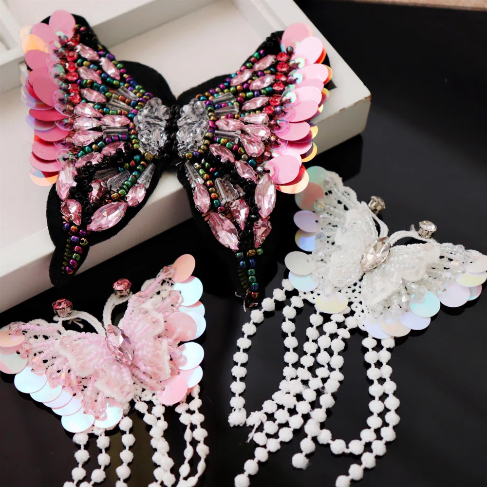 2Pieces Beaded Applique Crystal Butterfly Handmade Beaded Cloth Clothes Diy Accessories Decorative Patch Applique RS2642
2Pieces Beaded Applique Crystal Butterfly Handmade Beaded Cloth Clothes Diy Accessories Decorative Patch Applique RS2642