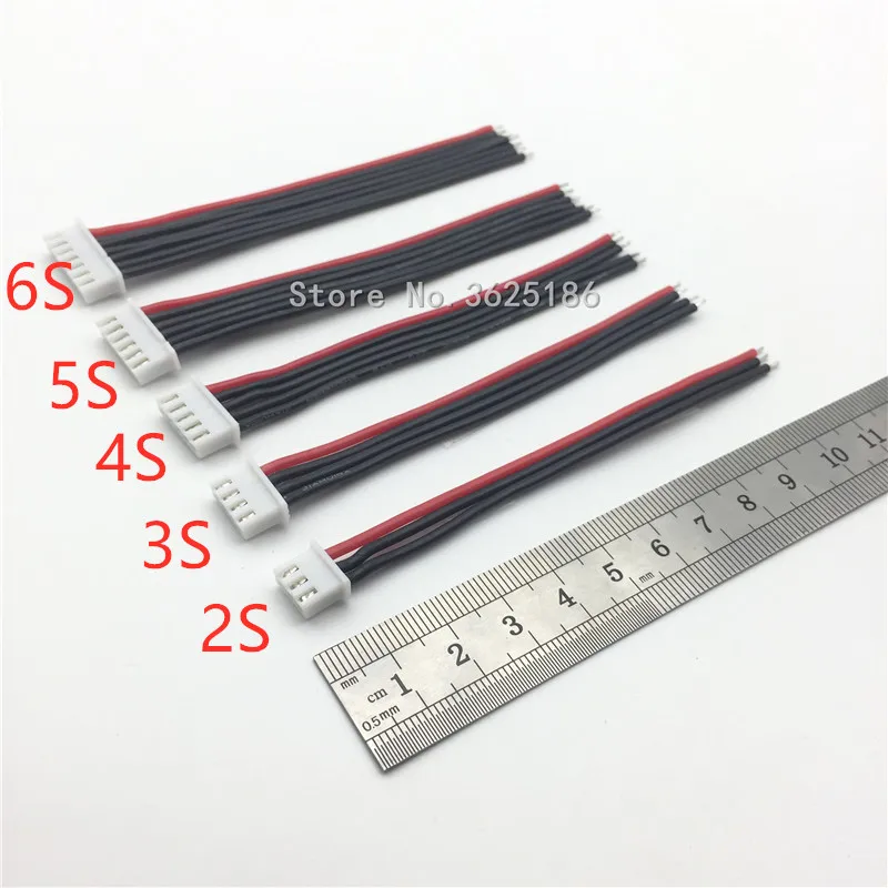 

5Pcs / a lot 10cm 2s 3s 4s 5s 6s LiPo Battery Balance Charger Plug Line/Wire/Connector 22AWG 100mm JST-XH Balancer cable