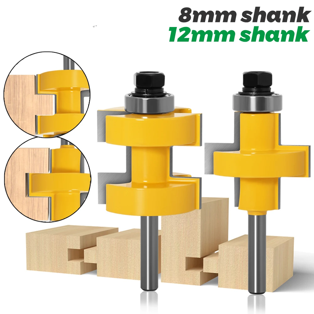 2pc 8mm 12mm Shank high quality Wood Cutting Tool Large Tongue & Groove Joint Assembly Router Bit Set 42mm Stock
2pc 8mm 12mm Shank high quality Wood Cutting Tool Large Tongue & Groove Joint Assembly Router Bit Set 42mm Stock