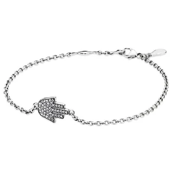 New 925 Sterling Silver Bracelet Symbol of Protection With Crystal Chain Link Bracelet Bangle Fit Women Bead Charm Diy Jewelry
New 925 Sterling Silver Bracelet Symbol of Protection With Crystal Chain Link Bracelet Bangle Fit Women Bead Charm Diy Jewelry