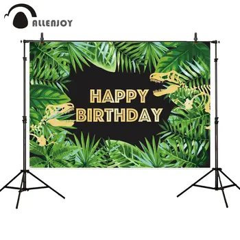 Allenjoy Golden Dinosaur Happy Birthday Backdrops Baby Shower Custom Party Backgrounds Jungle Tropical Leaves Wallpapers 
Allenjoy Golden Dinosaur Happy Birthday Backdrops Baby Shower Custom Party Backgrounds Jungle Tropical Leaves Wallpapers
