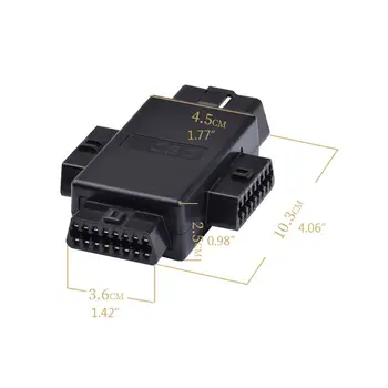 16 Pin OBD2 Car Connector Plug 1 Male To 3 Female Diagnostic Cables Tool Adapter E7CA
16 Pin OBD2 Car Connector Plug 1 Male To 3 Female Diagnostic Cables Tool Adapter E7CA