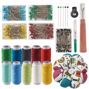 Sewing Tool Sets Cloth Needle Pin Cushions Stainless Steel Pins Glass Pearl Head Seam Ripper Thread, Mixed Color, 86x33mm
Sewing Tool Sets Cloth Needle Pin Cushions Stainless Steel Pins Glass Pearl Head Seam Ripper Thread, Mixed Color, 86x33mm