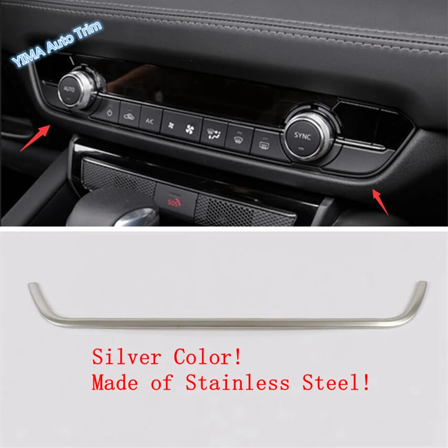 Lapetus Auto Styling Central Air Conditioning AC Button Panel Strip Cover Trim 1 Piece Fit For Mazda 6 2019 2020 Stainless Steel
Lapetus Auto Styling Central Air Conditioning AC Button Panel Strip Cover Trim 1 Piece Fit For Mazda 6 2019 2020 Stainless Steel