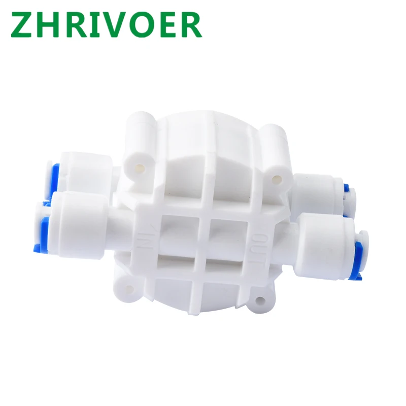 

OD Hose Quick Connection Diaphragm Valve Fitting For Water purifier Pure Water Dispenser Reverse Osmosis RO 4 Way Valve 1/4"