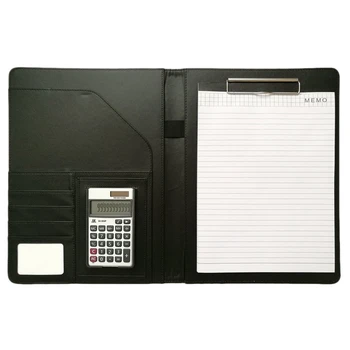 A4 Leather Office Portfolio Organizer Business Padfolio with Solar Calculator and Notebook for Businessman or Interview
A4 Leather Office Portfolio Organizer Business Padfolio with Solar Calculator and Notebook for Businessman or Interview