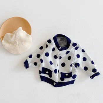 2020 Newborn baby set knitted dot pattern cardigan + overall bodysuit sweet new born clothing set
2020 Newborn baby set knitted dot pattern cardigan + overall bodysuit sweet new born clothing set