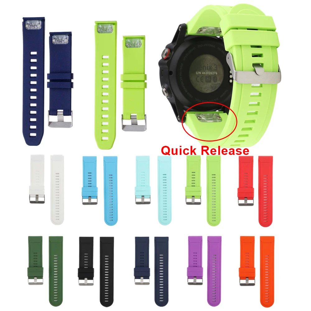 26 22mm Watchband Strap for Garmin Fenix 5X 5 3 3HR D2 Watch Quick Release Silicone Easyfit Wrist Band Strap for 20MM Fenix 5s
26 22mm Watchband Strap for Garmin Fenix 5X 5 3 3HR D2 Watch Quick Release Silicone Easyfit Wrist Band Strap for 20MM Fenix 5s