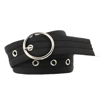 Women Canvas Belt Jeans Pants Round Pin Buckle Circle Ring Waistband Students Mult-color Belt 
Women Canvas Belt Jeans Pants Round Pin Buckle Circle Ring Waistband Students Mult-color Belt