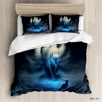 Nine Tailed Fox Three-piece Set 3D Digital Printing Four-piece Set Foreign Trade Beddings Quilt Cover 
Nine Tailed Fox Three-piece Set 3D Digital Printing Four-piece Set Foreign Trade Beddings Quilt Cover