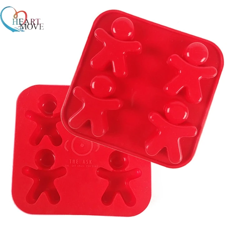 

3D Gingerbread Man Shapes Fondant Mold Silicone Sugarcraft Chocolate Cake Soap Candle Decorating DIY Mould Baking Tools 9200