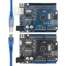 Haute qualité un ensemble UNO R3 CH340G + MEGA328P puce 16Mhz pour Arduino UNO R3 carte de développement USB câble ATEGA328P(China)