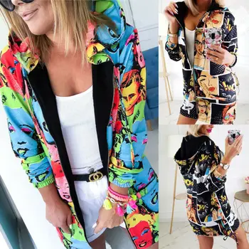 Fashion Women Floral Zipper Bomber Jacket Baseball Casual Coat Outwear Hoodie
Fashion Women Floral Zipper Bomber Jacket Baseball Casual Coat Outwear Hoodie