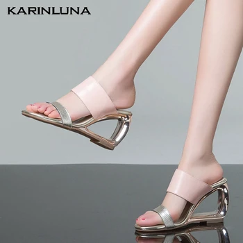KarinLuna 2020 New Arrivals Large Size 43 Genuine Leather Women Mules Sandals Strange Style Heel Pumps Summer Casual Woman Shoes 
KarinLuna 2020 New Arrivals Large Size 43 Genuine Leather Women Mules Sandals Strange Style Heel Pumps Summer Casual Woman Shoes