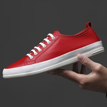 Autumn 2020 Men Leather Sneakers Red Men Young Casual Shoes Designer Men Leather Casual Shoes High Quality Flats Shoes For Mens
Autumn 2020 Men Leather Sneakers Red Men Young Casual Shoes Designer Men Leather Casual Shoes High Quality Flats Shoes For Mens