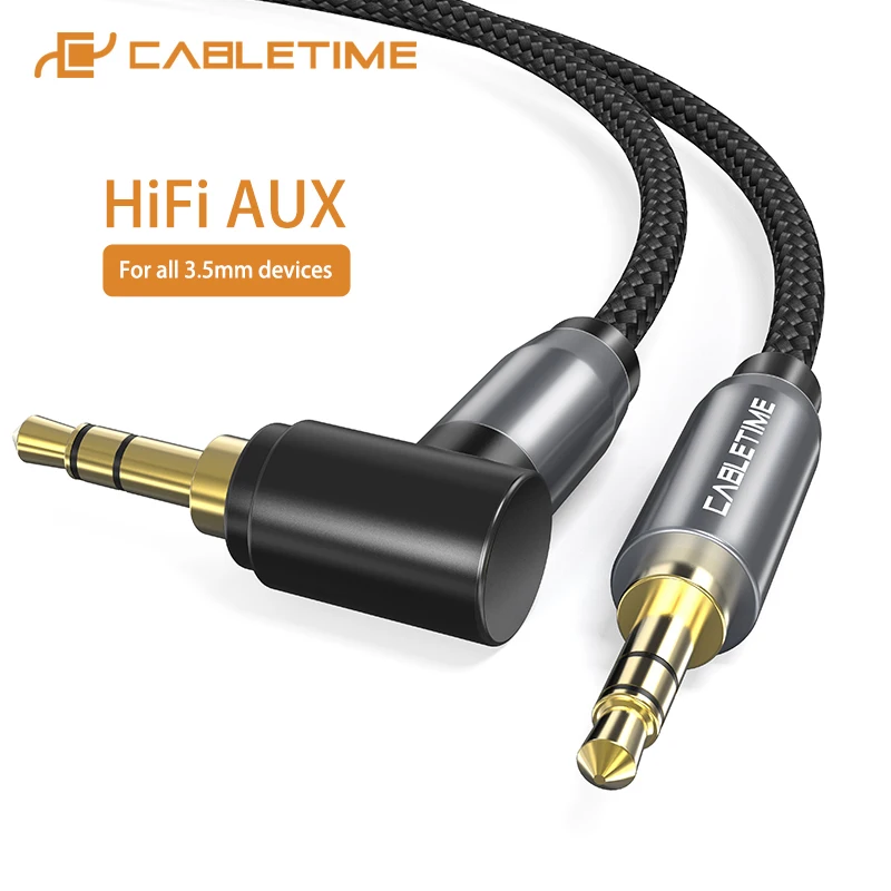 

CABLETIME Jack 3.5mm AUX Cable Speaker-Line Audio Cable 3.5mm Headphone Speaker Cable for Headphones Huawei Xiaomi Beats C105