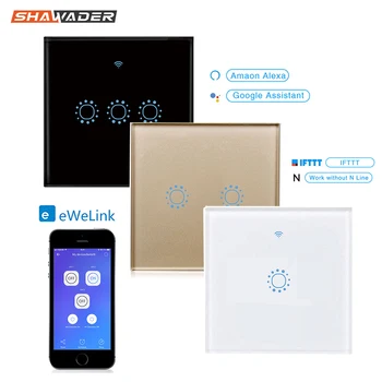 Smart WiFi Light Switches Electrical Wall Touch Screen Panel Wireless Remote Voice Control 1/2/3 Gang work for Alexa Google Home
Smart WiFi Light Switches Electrical Wall Touch Screen Panel Wireless Remote Voice Control 1/2/3 Gang work for Alexa Google Home