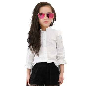 2020 Spring Girls Blouses Lace White Blouse For Girls Flare Sleeve Children's Shirt For Girls Fashion School Clothes For Girls 
2020 Spring Girls Blouses Lace White Blouse For Girls Flare Sleeve Children's Shirt For Girls Fashion School Clothes For Girls