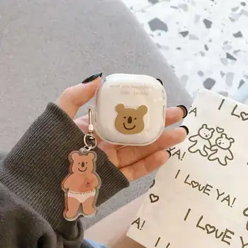Korea cartoon bear keychain transparent Earphone soft Case For Samsung Galaxy Buds Live Wireless Bluetooth soft Cover Headset
Korea cartoon bear keychain transparent Earphone soft Case For Samsung Galaxy Buds Live Wireless Bluetooth soft Cover Headset