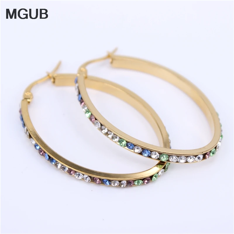 Diameter 33mm-65mm 2 color selection crystal oval earrings 316L stainless steel classic earrings LH315
Diameter 33mm-65mm 2 color selection crystal oval earrings 316L stainless steel classic earrings LH315