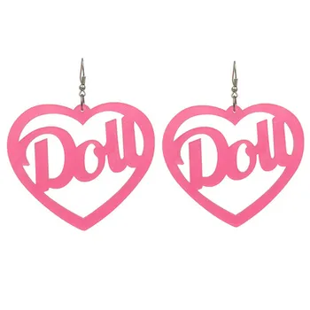 Night Club Long Bling Hot Pink Heart Earrings for Women Shiny Letter Dou Drop Acrylic Big Earring Jewelry Pendientes Grandes
Night Club Long Bling Hot Pink Heart Earrings for Women Shiny Letter Dou Drop Acrylic Big Earring Jewelry Pendientes Grandes