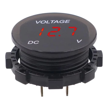 DC 12V-24V Display Voltmeter Waterproof for Car Motorcycle Truck Camper Caravan Vehicle, with Color LED Digital Round Panel
DC 12V-24V Display Voltmeter Waterproof for Car Motorcycle Truck Camper Caravan Vehicle, with Color LED Digital Round Panel