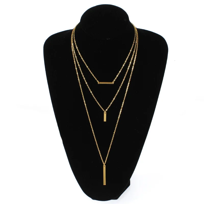 Fashion Multilayer Bar Pendant Necklace Boho Minimalist Gold Silver Long Chain Choker Necklaces for Women Collares Jewelry
Fashion Multilayer Bar Pendant Necklace Boho Minimalist Gold Silver Long Chain Choker Necklaces for Women Collares Jewelry