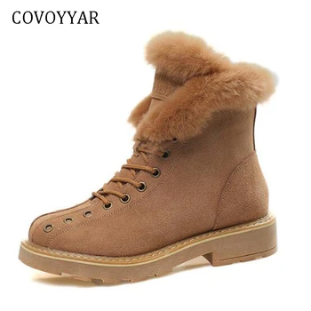 COVOYYAR 2019 Winter Shoes Woman Thick Fur Plush Leather Women Boots Ankle Rabbit Fur Snow Boots Casual Shoes Booties WBS4006
COVOYYAR 2019 Winter Shoes Woman Thick Fur Plush Leather Women Boots Ankle Rabbit Fur Snow Boots Casual Shoes Booties WBS4006