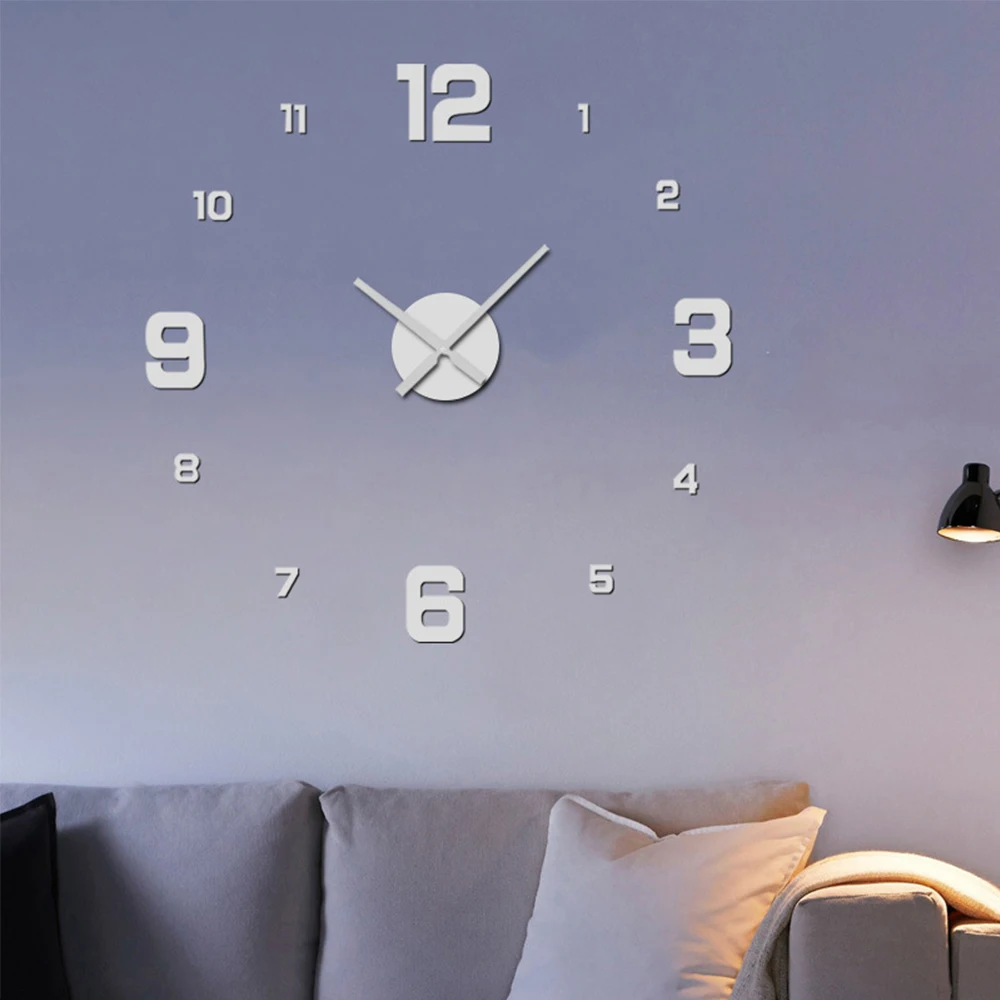 Generic (Gold 5) Modern Design Large Wall Clock 3D DIY Quartz Clocks
