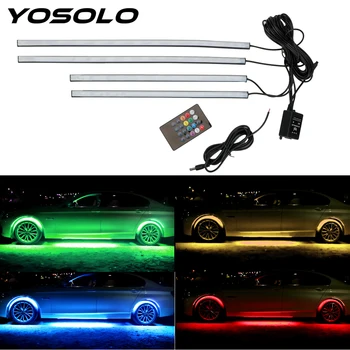 YOSOLO Car Bottom Atmosphere Lamp Music Active Sound Control Auto LED Strip Neon Light 4x 8 Colors Underbody Decorative Light
YOSOLO Car Bottom Atmosphere Lamp Music Active Sound Control Auto LED Strip Neon Light 4x 8 Colors Underbody Decorative Light