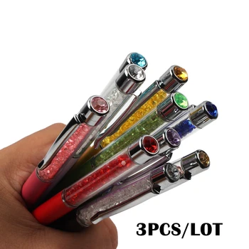 3PCS Baikingift 10 Colorful Crystal Ballpoint Pen Top Diamond Fashion for Writing Stationery Office & School Pen Ballpen 
3PCS Baikingift 10 Colorful Crystal Ballpoint Pen Top Diamond Fashion for Writing Stationery Office & School Pen Ballpen