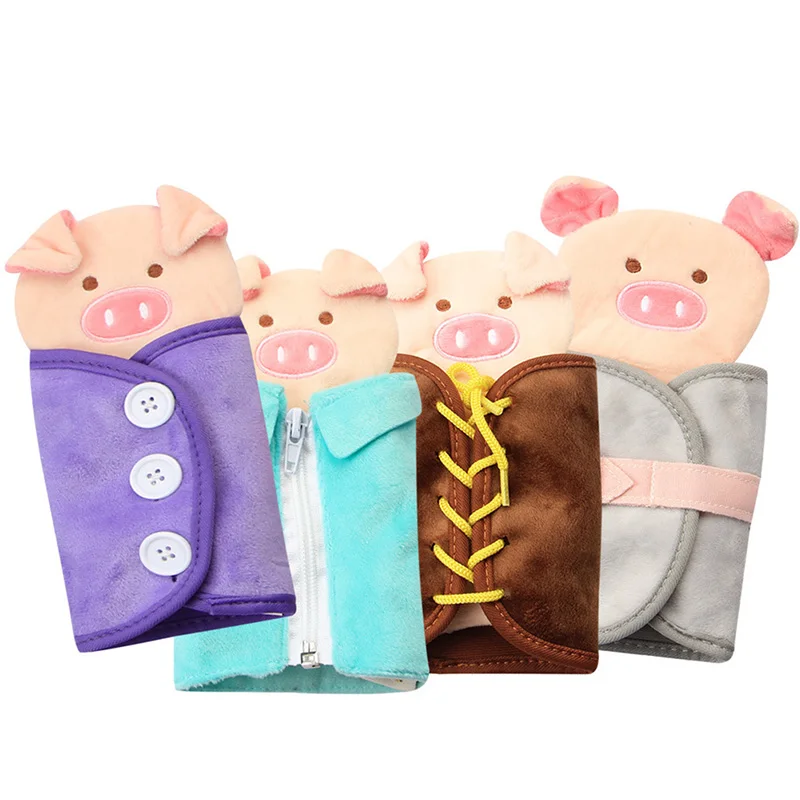 Toys Cognitive Color Kids DIY Educational Early Learning Gift Zip Snap Button Buckle Tie Development Toy Cartoon Pig Toys
Toys Cognitive Color Kids DIY Educational Early Learning Gift Zip Snap Button Buckle Tie Development Toy Cartoon Pig Toys