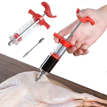 Stainless Steel Needles Spice Syringe Marinade Injector Flavor Syringe Cooking Meat Poultry Turkey Chicken BBQ Tool
Stainless Steel Needles Spice Syringe Marinade Injector Flavor Syringe Cooking Meat Poultry Turkey Chicken BBQ Tool
