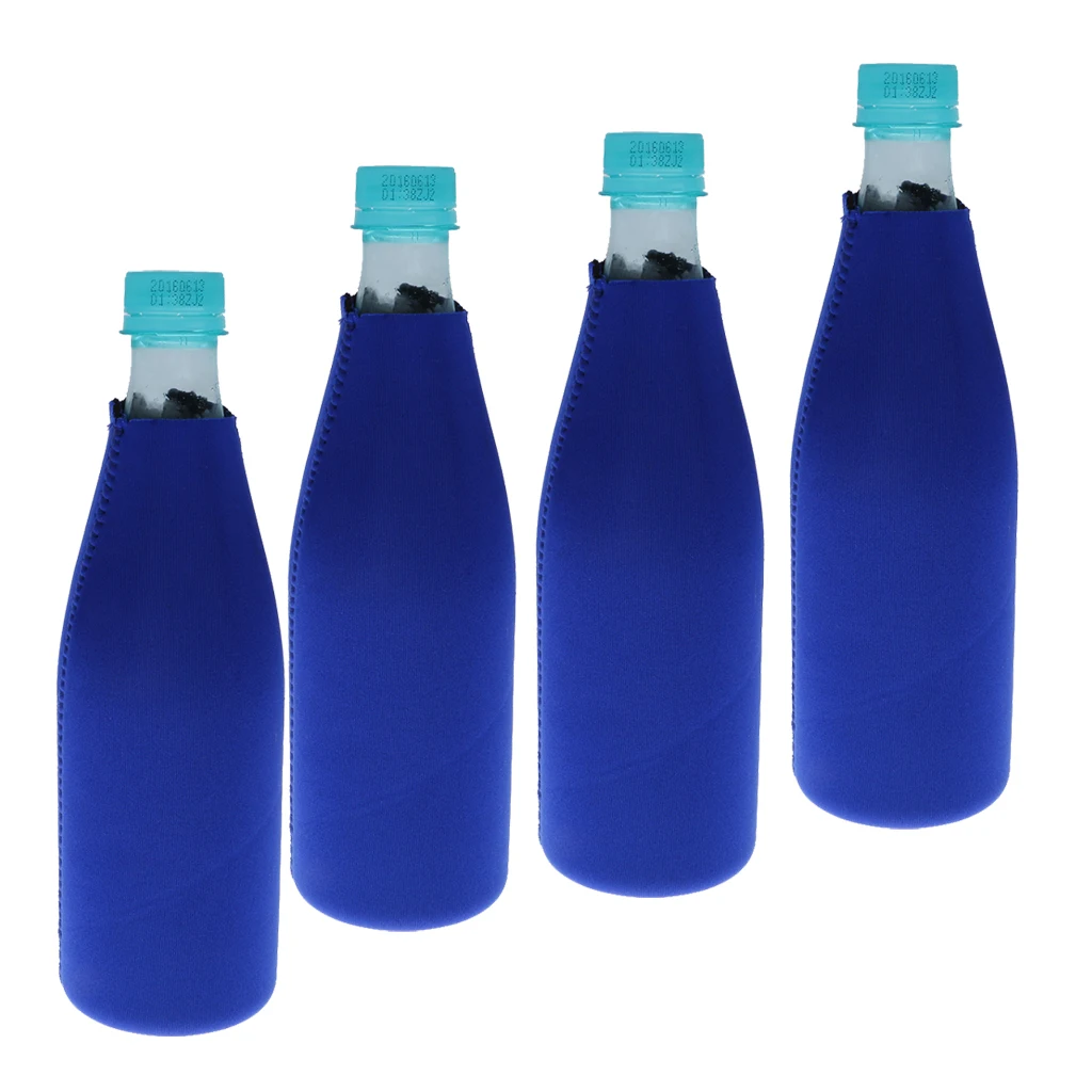 4pcs Beer Bottle Coolers with Zipper Neoprene Insulators Chilling Sleeves 4pcs Beer Bottle Coolers with Zipper Neoprene Insulators Chilling Sleeves
