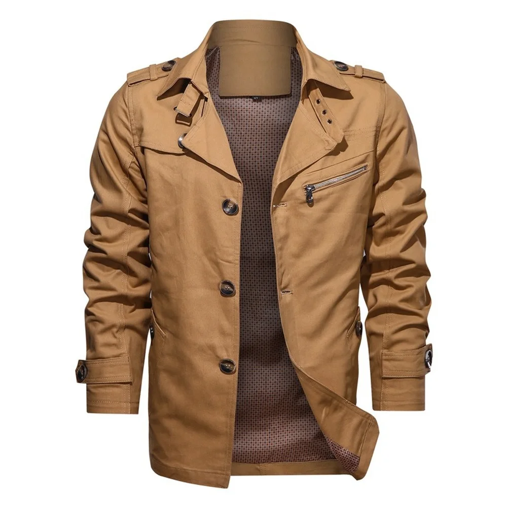 ZOGAA Autumn new style pure cotton men's casual jacket large size lapel mid-length jacket jacket
ZOGAA Autumn new style pure cotton men's casual jacket large size lapel mid-length jacket jacket