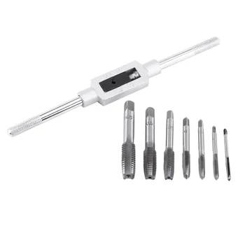 Adjustable Tap Wrench Set with Metric Thread M3/4/5/6/8/10/12 Insert Screw Taps with a non-slip handle for general purpose use
Adjustable Tap Wrench Set with Metric Thread M3/4/5/6/8/10/12 Insert Screw Taps with a non-slip handle for general purpose use