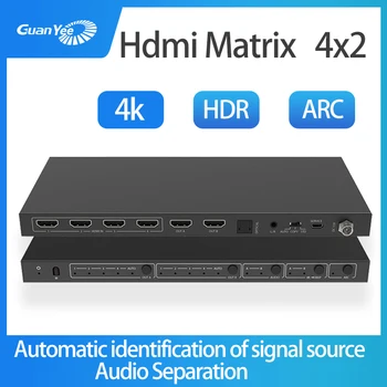 Hdmi2.0 matrix 4x2 4K splitter audio separation hd HDR video switcher ARC 
Hdmi2.0 matrix 4x2 4K splitter audio separation hd HDR video switcher ARC