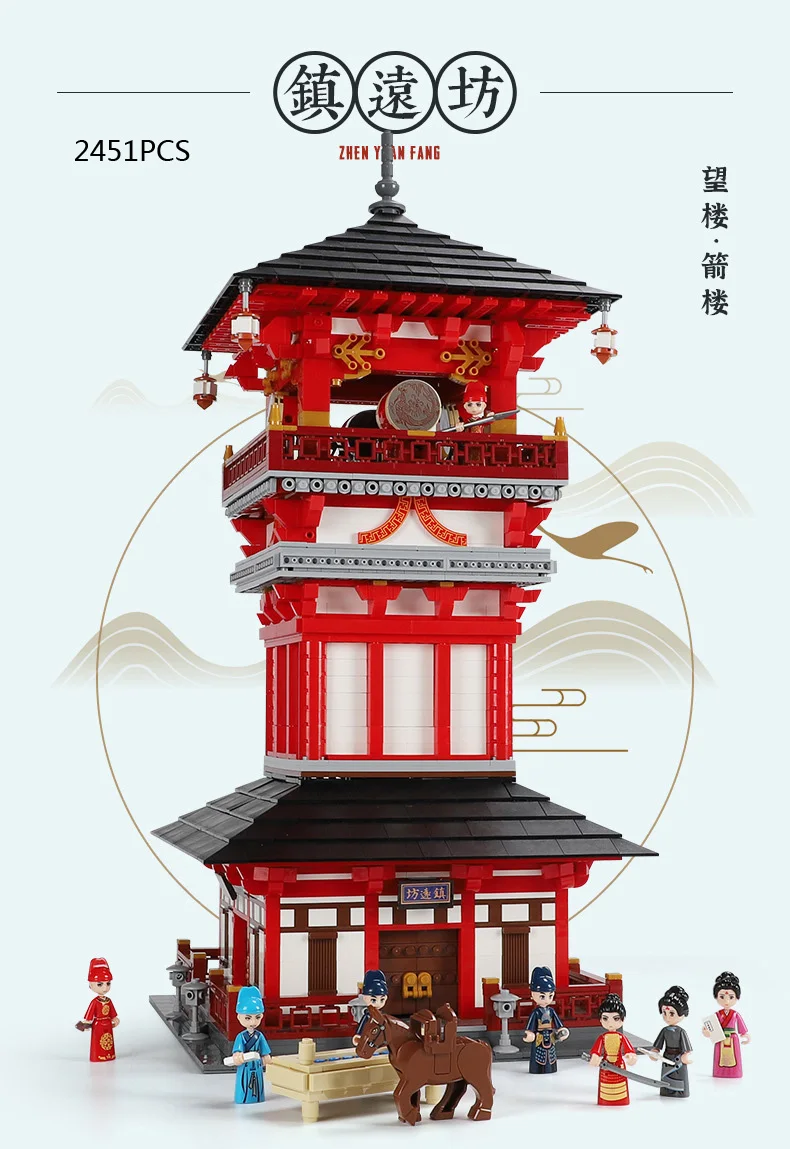 Creator Architecture city street view chinatown bricks Chinese ancient Watchtower and arrow tower building block figures toys
Creator Architecture city street view chinatown bricks Chinese ancient Watchtower and arrow tower building block figures toys