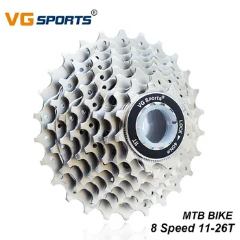 VG Sport Bike Freewheel 8 Speed 11-26T Silver Steel MTB Bicycle Cassette Sprocket Bike Parts For Shimano Sram System 
VG Sport Bike Freewheel 8 Speed 11-26T Silver Steel MTB Bicycle Cassette Sprocket Bike Parts For Shimano Sram System