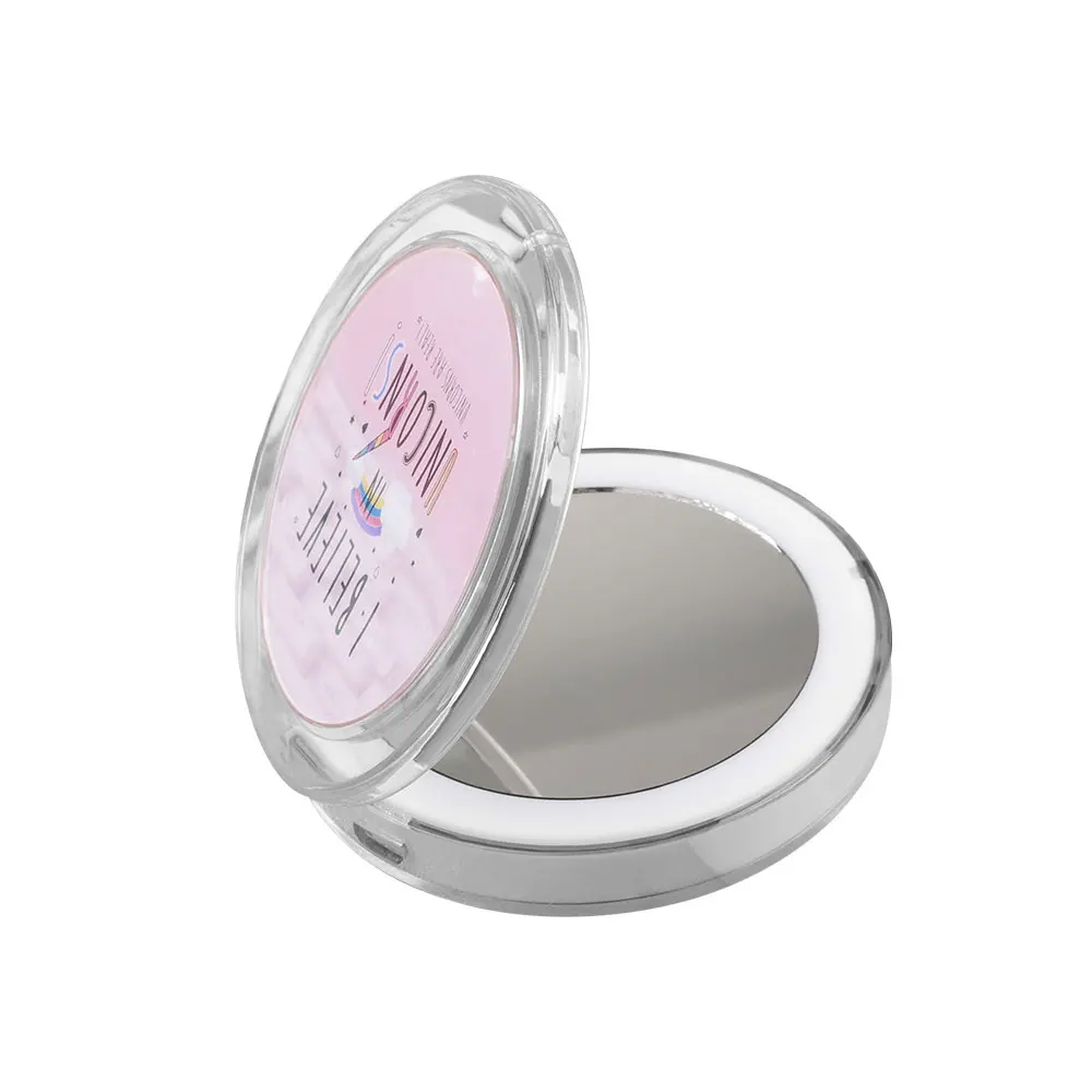 LED Mini Makeup Mirror Handheld Fold Small Portable Lighting Mirror Magnifying USB Rechargeable LED Light Cosmetic Pocket Mirror
LED Mini Makeup Mirror Handheld Fold Small Portable Lighting Mirror Magnifying USB Rechargeable LED Light Cosmetic Pocket Mirror