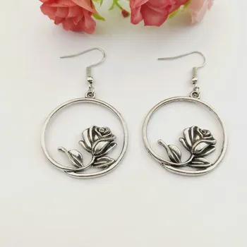 Vintage Women Fashion Drop Earrings Simple 36x33mm Flower Charming Dangle Earrings
Vintage Women Fashion Drop Earrings Simple 36x33mm Flower Charming Dangle Earrings