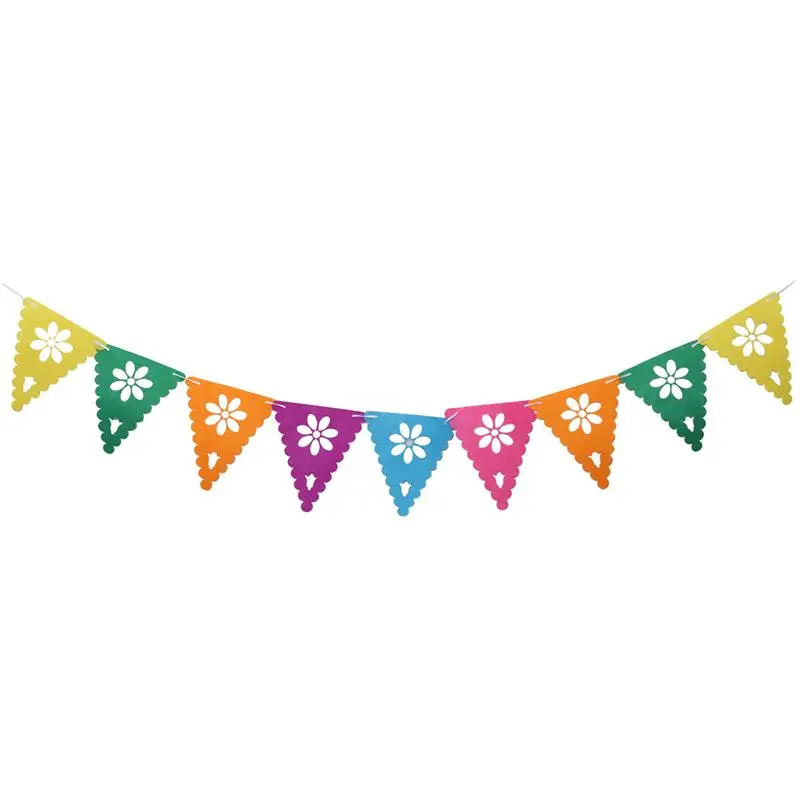 3M Long Non-woven Mexican Death Day Bunting Flowers Hanging Colorful Triangle Pull Flowers
3M Long Non-woven Mexican Death Day Bunting Flowers Hanging Colorful Triangle Pull Flowers