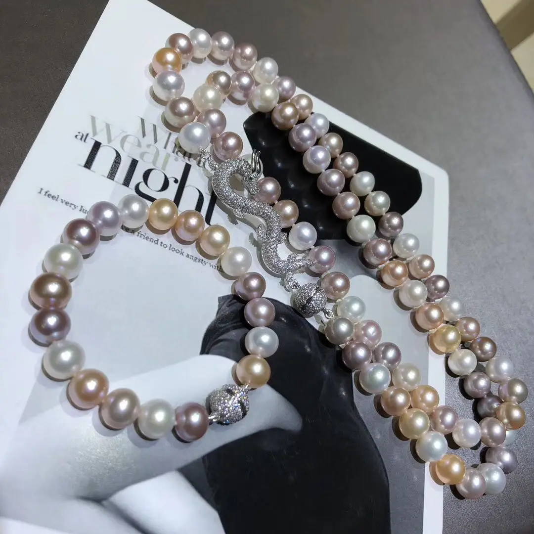 T302z Set 10-11mm Full Glare Mixed Color Natural Pearl Bracelets Long Necklace Women's Sweater Chain Set
T302z Set 10-11mm Full Glare Mixed Color Natural Pearl Bracelets Long Necklace Women's Sweater Chain Set
