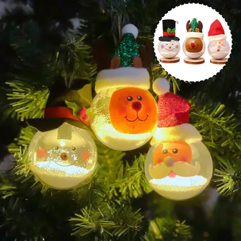 2020 LED Christmas Snowflake Balls Xmas Tree Decorations Glowing Foam Particles Santa Snowman Elk Christmas Balls Navidad J60 
2020 LED Christmas Snowflake Balls Xmas Tree Decorations Glowing Foam Particles Santa Snowman Elk Christmas Balls Navidad J60