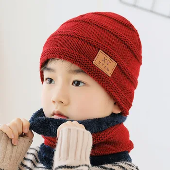 Kids Children's Winter Warm Knit Hat Scarf Set Skullies Beanies Cap Boy Girl Cotton Velvet Warm Knitting Hats Scarves Set 
Kids Children's Winter Warm Knit Hat Scarf Set Skullies Beanies Cap Boy Girl Cotton Velvet Warm Knitting Hats Scarves Set